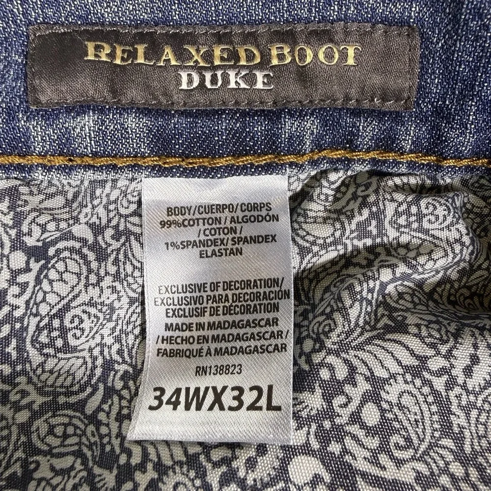 Cody James Relaxed Bootcut DUKE Jeans Men's 34x32 MedWash  Western Stretch